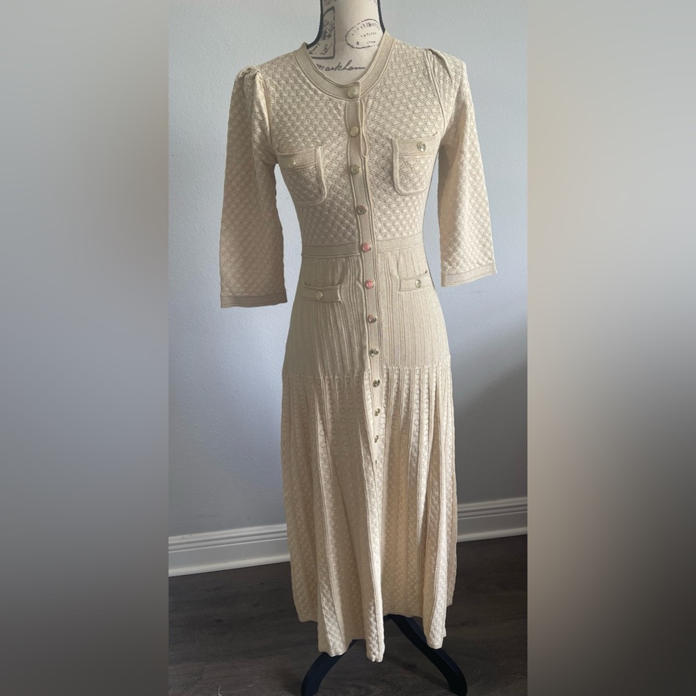 SANDRO BEIGE MAXI DRESS